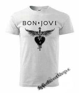 BON JOVI - Heart - biele pánske tričko