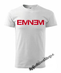 EMINEM - Red Logo - biele pánske tričko