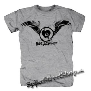 RISE AGAINST - Wings Logo - sivé pánske tričko