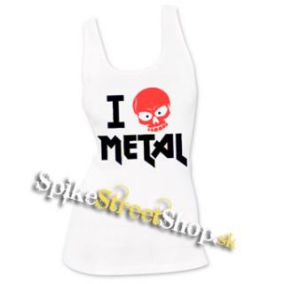 I LOVE METAL - Ladies Vest Top - biele