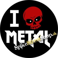 I LOVE METAL - Black - okrúhla podložka pod pohár