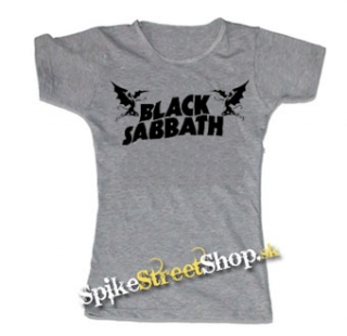 BLACK SABBATH - Logo - šedé dámske tričko