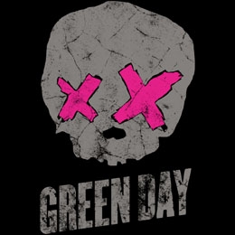 GREEN DAY - Skull - štvorcová podložka pod pohár