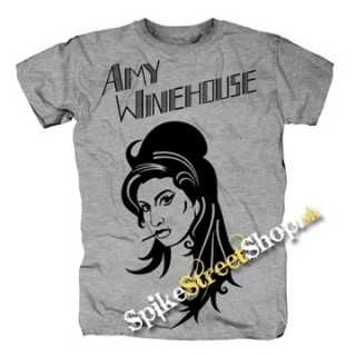 AMY WINEHOUSE - Portrait - sivé pánske tričko