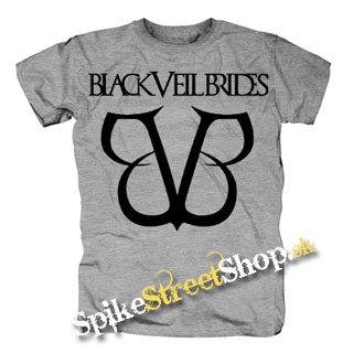 BLACK VEIL BRIDES - Logo - sivé pánske tričko