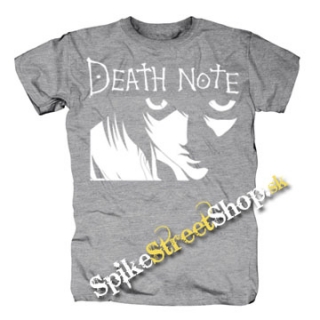 DEATH NOTE - Logo And Portrait - sivé pánske tričko