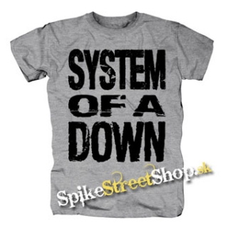 SYSTEM OF A DOWN - Logo - sivé pánske tričko