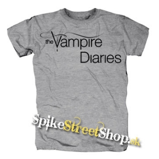 THE VAMPIRE DIARIES - Logo - sivé pánske tričko