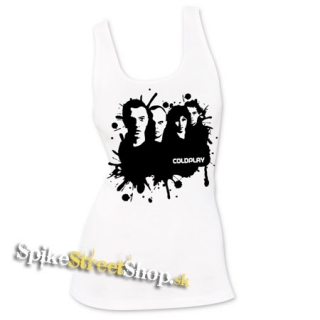 COLDPLAY - Crash Band - Ladies Vest Top - biele