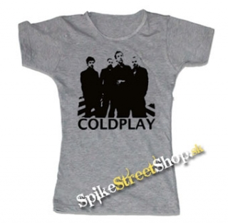 COLDPLAY - Logo & Band - šedé dámske tričko