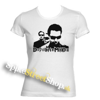 DEPECHE MODE - Logo & Band - biele dámske tričko