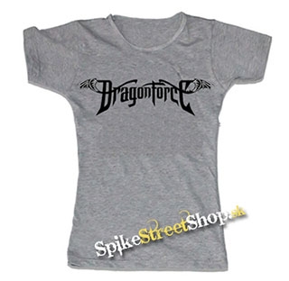 DRAGONFORCE - Logo - šedé dámske tričko