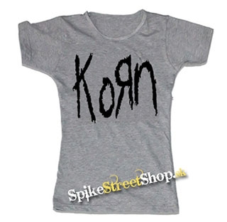 KORN - Official Logo - šedé dámske tričko