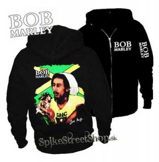 BOB MARLEY - Jamaica Man - čierna pánska mikina na zips