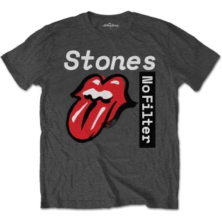 ROLLING STONES - No Filter Text - sivé pánske tričko