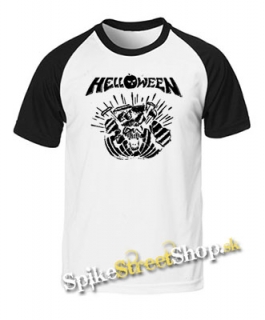 HELLOWEEN - 80' Logo - Metal Pumpkin Head - dvojfarebné pánske tričko