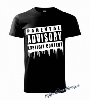 PARENTAL ADVISORY EXPLICIT CONTENT - čierne detské tričko