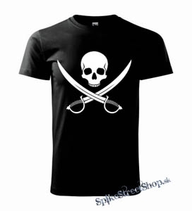 PIRATE SKULL - čierne detské tričko