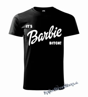 ITS BARBIE BITCH - Biely nápis - čierne detské tričko