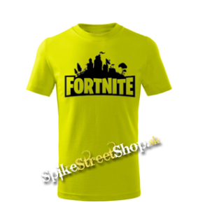 FORTNITE - Logo - limetkové detské tričko