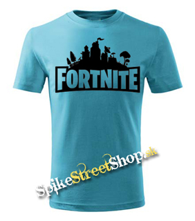 FORTNITE - Logo - tyrkysové detské tričko