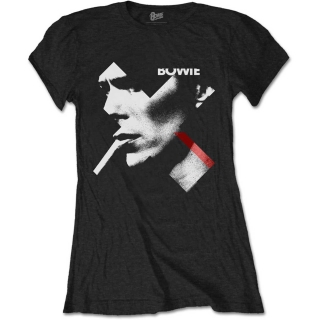 DAVID BOWIE - X Smoke Red - čierne dámske tričko