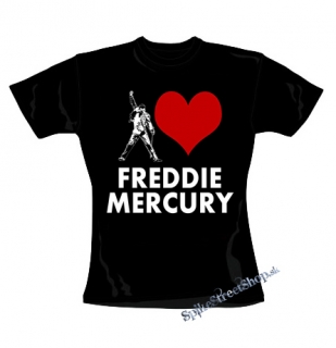 I LOVE FREDDIE MERCURY - čierne dámske tričko