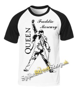 FREDDIE MERCURY - Logo & Portrait - dvojfarebné pánske tričko