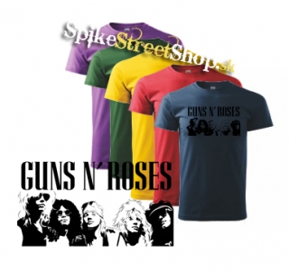 GUNS N ROSES - Logo & Band - farebné detské tričko