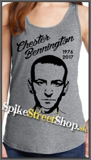 CHESTER BENNINGTON - Portrait Years - Ladies Vest Top - šedé