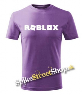 ROBLOX - Logo Symbol White - fialové detské tričko