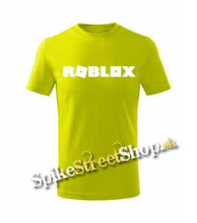 ROBLOX - Logo Symbol White - limetkové detské tričko