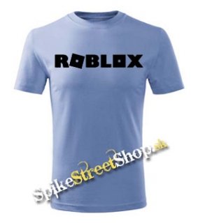 ROBLOX - Logo Symbol Black - svetlomodré detské tričko