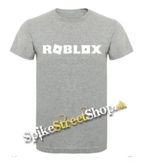 ROBLOX - Logo Symbol White - šedé detské tričko