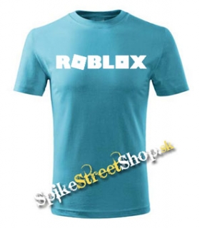 ROBLOX - Logo Symbol White - tyrkysové detské tričko