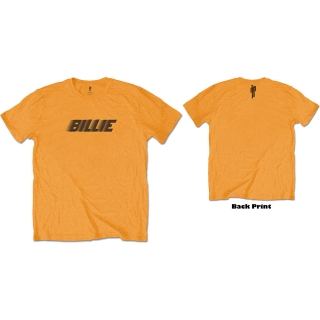 BILLIE EILISH - Racer Logo & Blohsh - oranžové pánske tričko