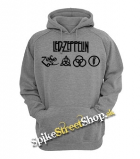 LED ZEPPELIN - Logo - sivá detská mikina