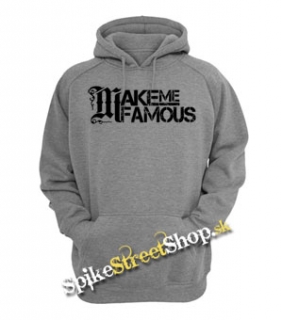 MAKE ME FAMOUS - Logo - sivá detská mikina