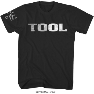 TOOL - Metallic Silver Logo - čierne pánske tričko