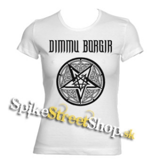 DIMMU BORGIR - Pentagram - biele dámske tričko