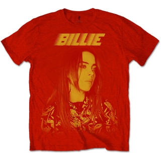 BILLIE EILISH - Racer Logo Jumbo - červené pánske tričko