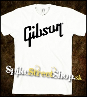 GIBSON - Logo - biele detské tričko