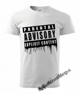 PARENTAL ADVISORY EXPLICIT CONTENT - biele detské tričko