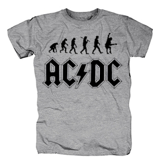 AC/DC - Evolution - sivé detské tričko