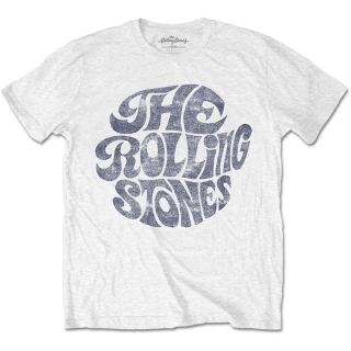 ROLLING STONES - Vintage 70s Logo - biele pánske tričko