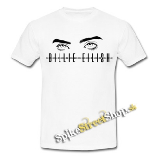 BILLIE EILISH - Eyes Logo - biele pánske tričko