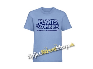 PLANTS vs ZOMBIES - Logo Blue - nebeskymodré detské tričko