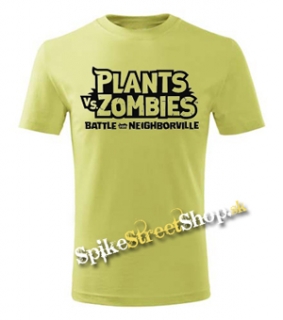 PLANTS vs ZOMBIES - Logo Black - jemnozelené detské tričko