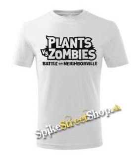 PLANTS vs ZOMBIES - Logo Black - biele detské tričko