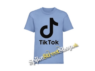 TIK TOK - Logo - nebesky modré detské tričko